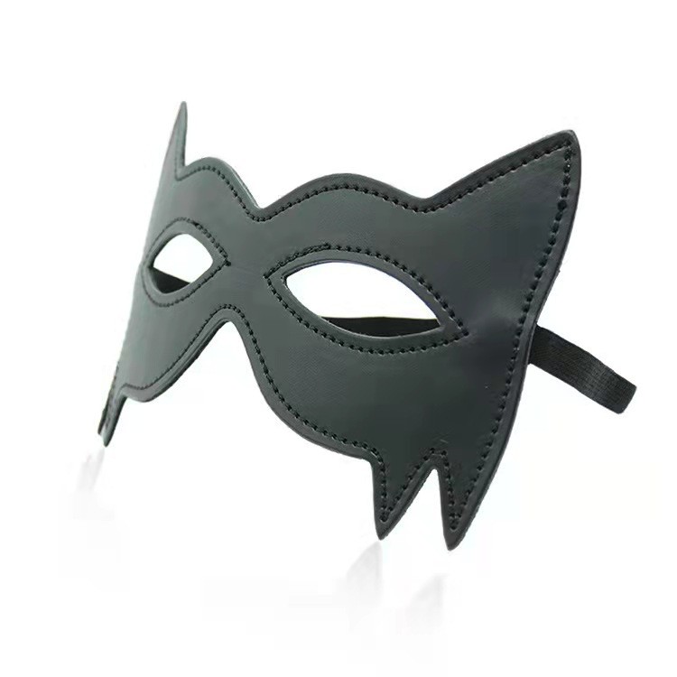 SM Leather Cat Face Eye Mask Adult Cosplay Sex Toy Halloween Party