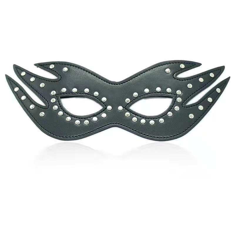 SM leather rivet pattern eye mask role-playing sex toy game couple alternative