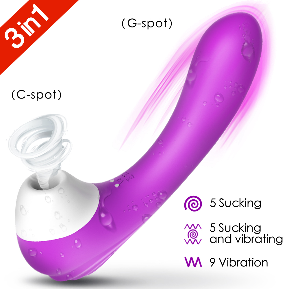 Adult Sex Toy Female G Spot Nipple Pussy Vagina Sucker Vibrator Sucking Vibrator For Women