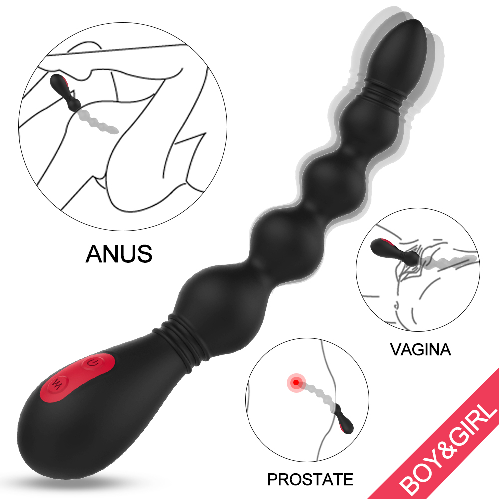 9-Speed Electric Male Massager Anal Beads Sex Toy For Man Vibrator